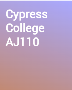 Cypress College AJ110 - Introduction to Criminal Justice